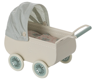 Mint Pram with Baby Mouse