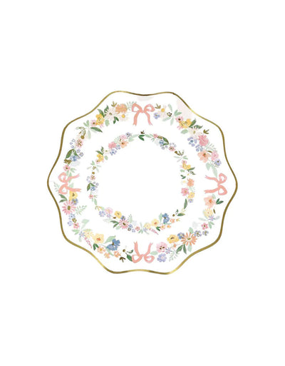 Elegant Floral Side Plates- 8 Pack