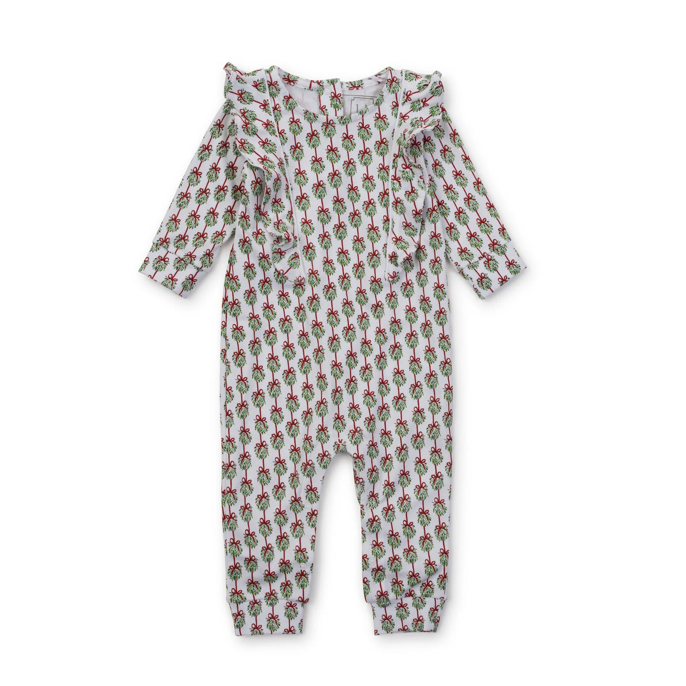 Merry Mistletoe Pima Cotton Evelyn Romper