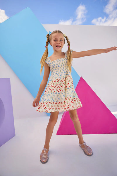 Multi Marigold Twirl Dress