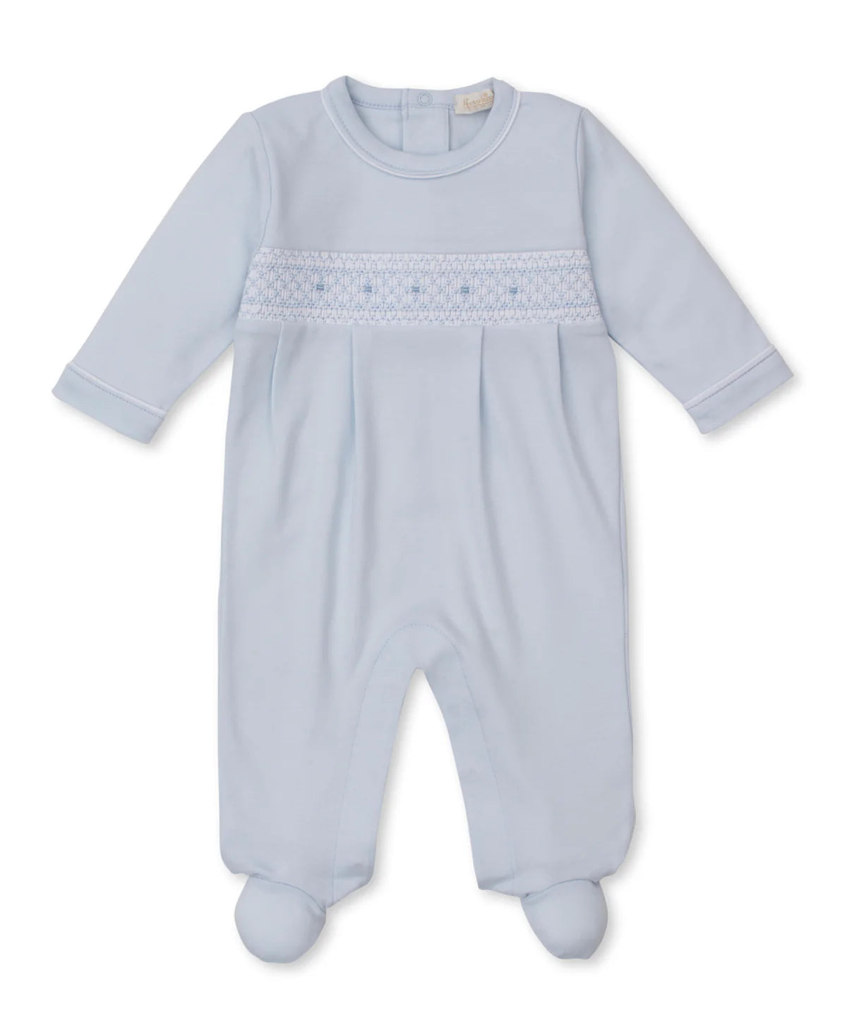Light Blue Hand Smocked Footie CLB 25