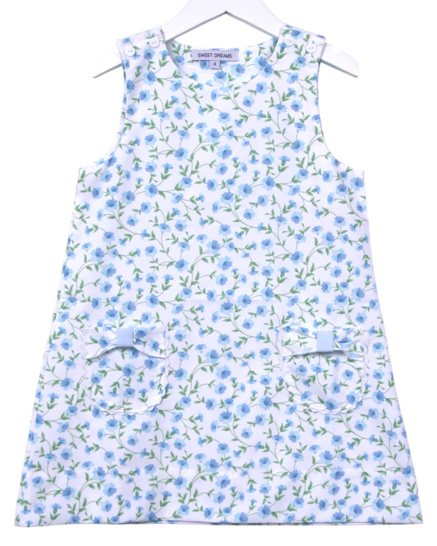 Glory Blue Floral Print Dress