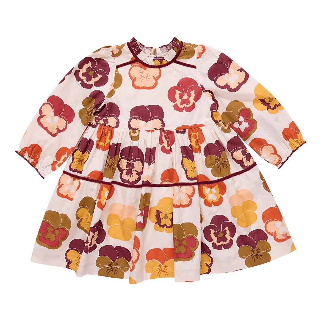 Charlie Dress - Autumn Pansies