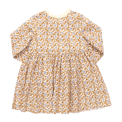 Autumn Dress- Gold Climbing Floral