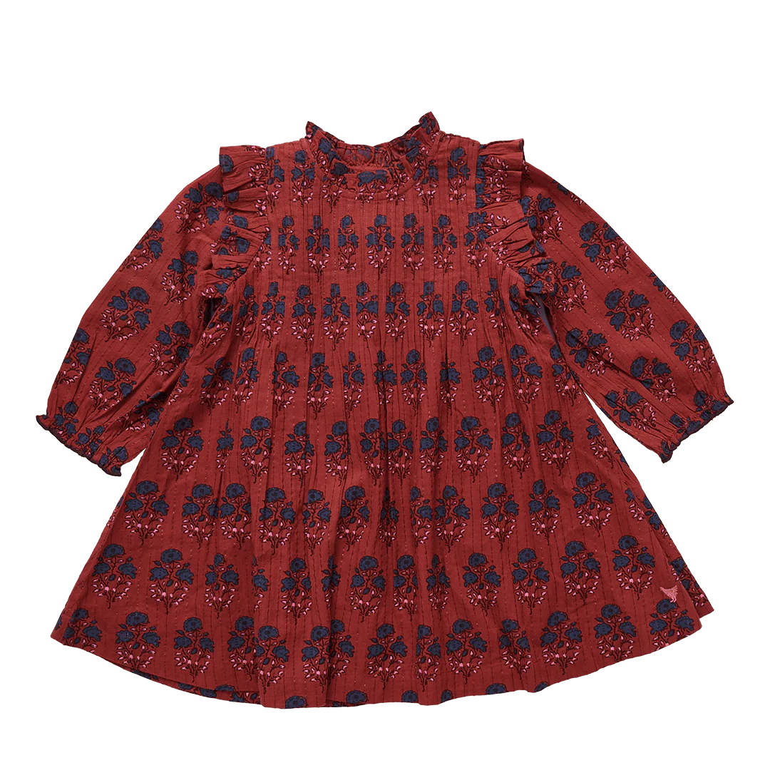 Jaipur Dress - Red Autumn Strawflower