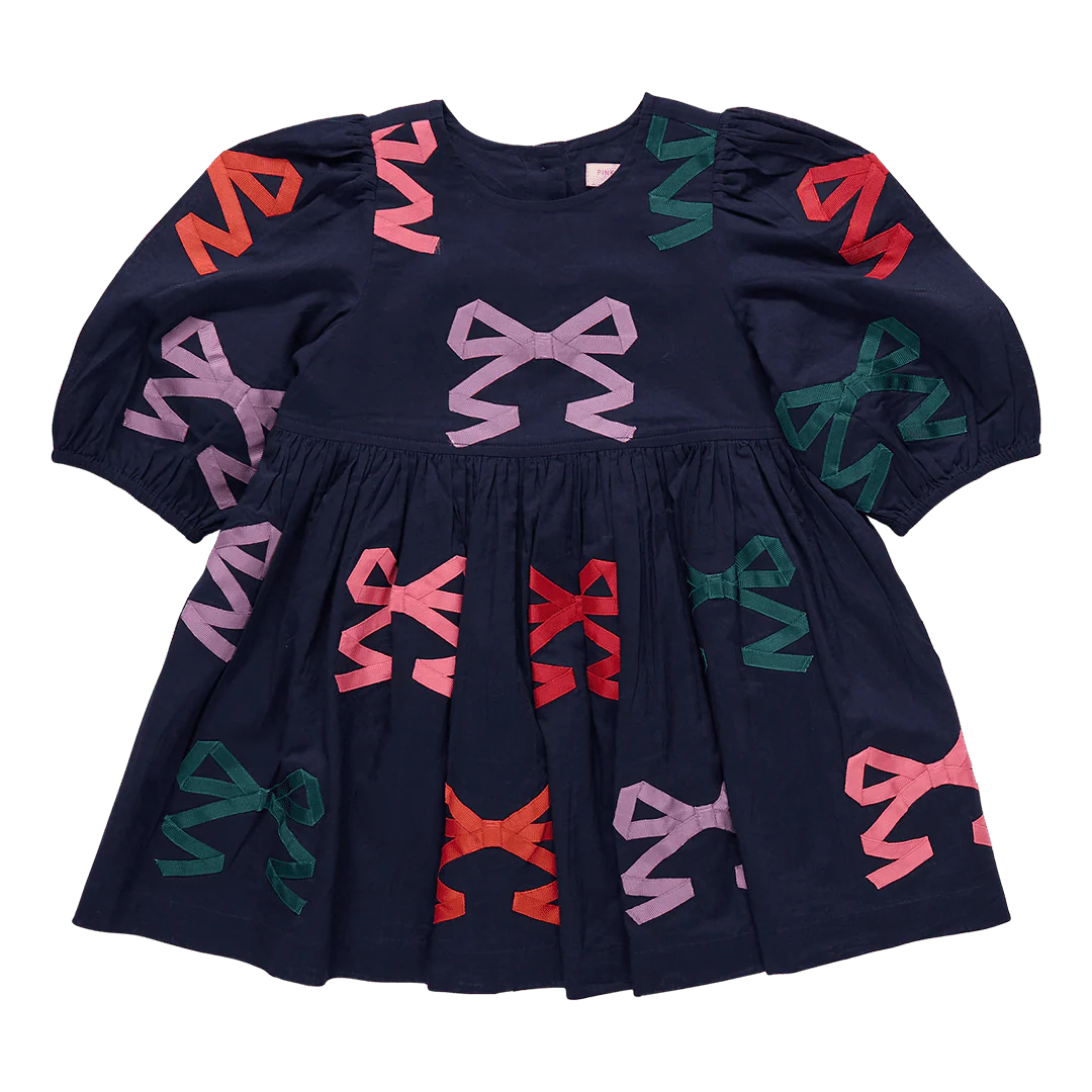 Brooke Dress - Multi Bow Applique