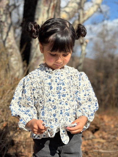 Blue Eyelet Heidi Blouse