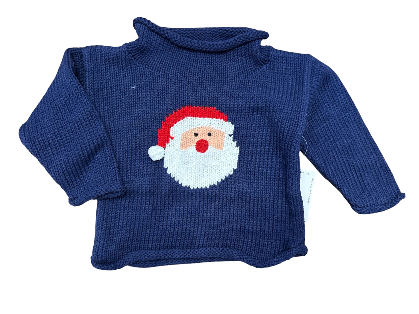 Navy Santa Rollneck Sweater