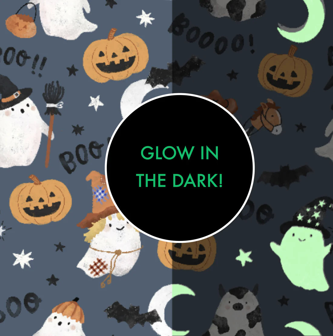 Costumed Ghosts Glow in the Dark Loungewear Set
