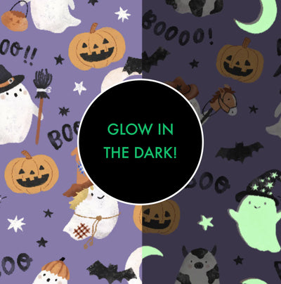 Purple Costumed Ghosts Glow in the Dark Loungewear