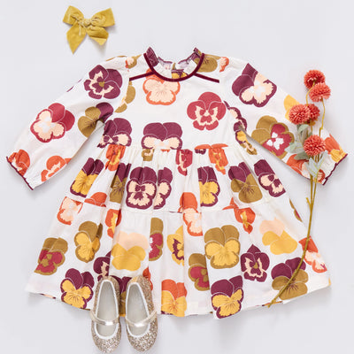 Charlie Dress - Autumn Pansies