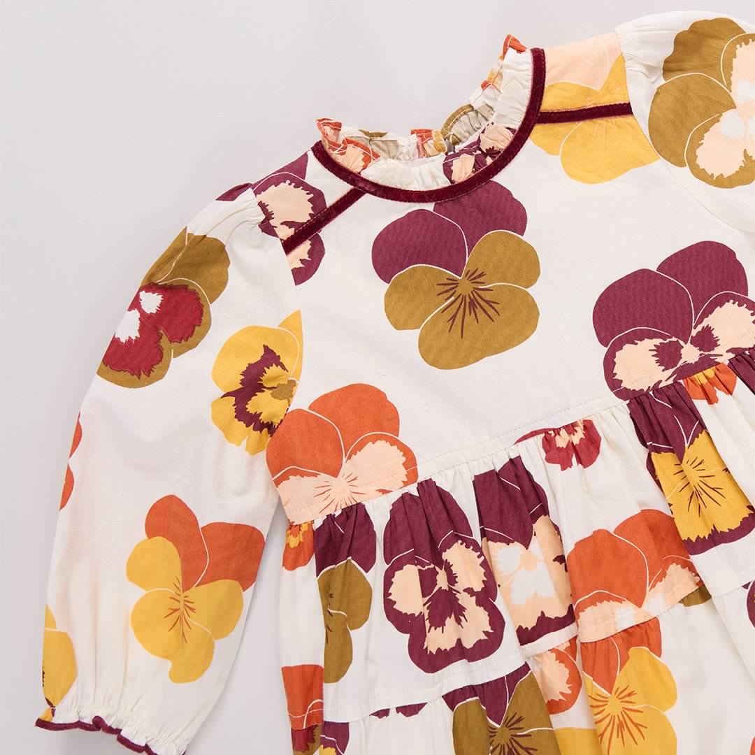 Charlie Dress - Autumn Pansies