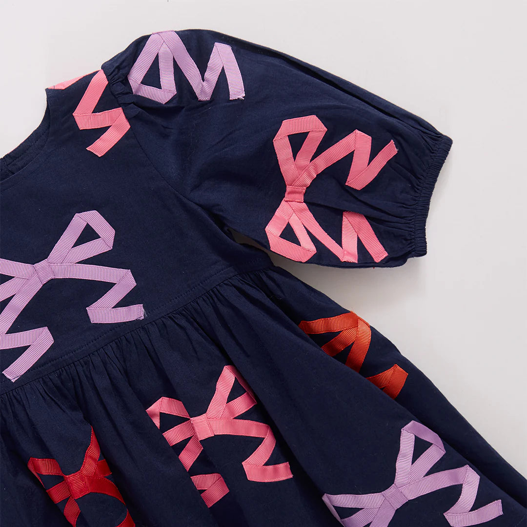 Brooke Dress - Multi Bow Applique