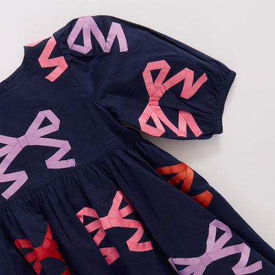 Brooke Dress - Multi Bow Applique