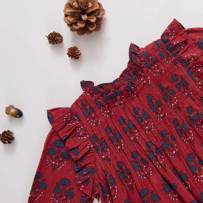 Jaipur Dress - Red Autumn Strawflower