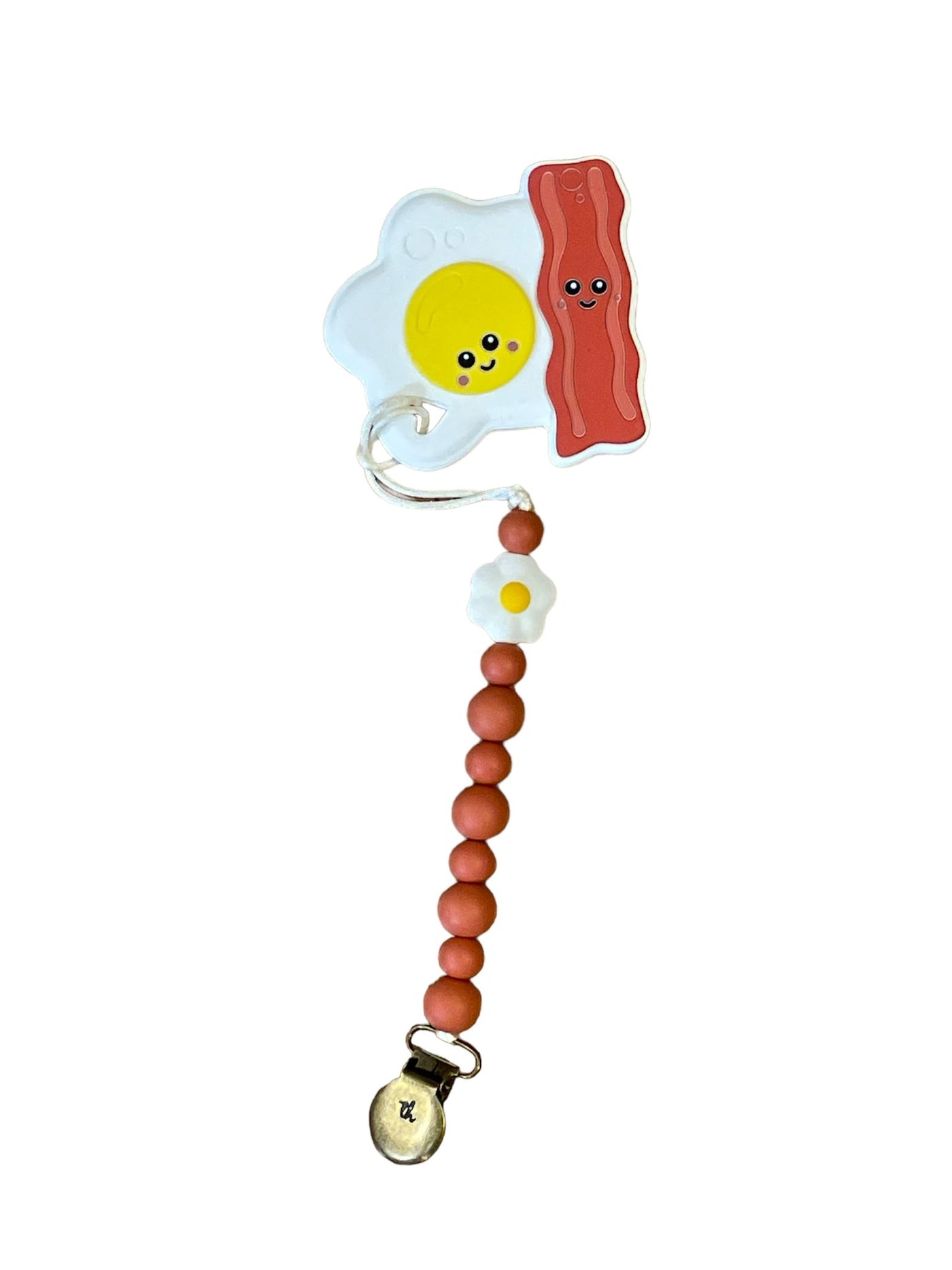 Eggs and Bacon Teether and Clip Bundle