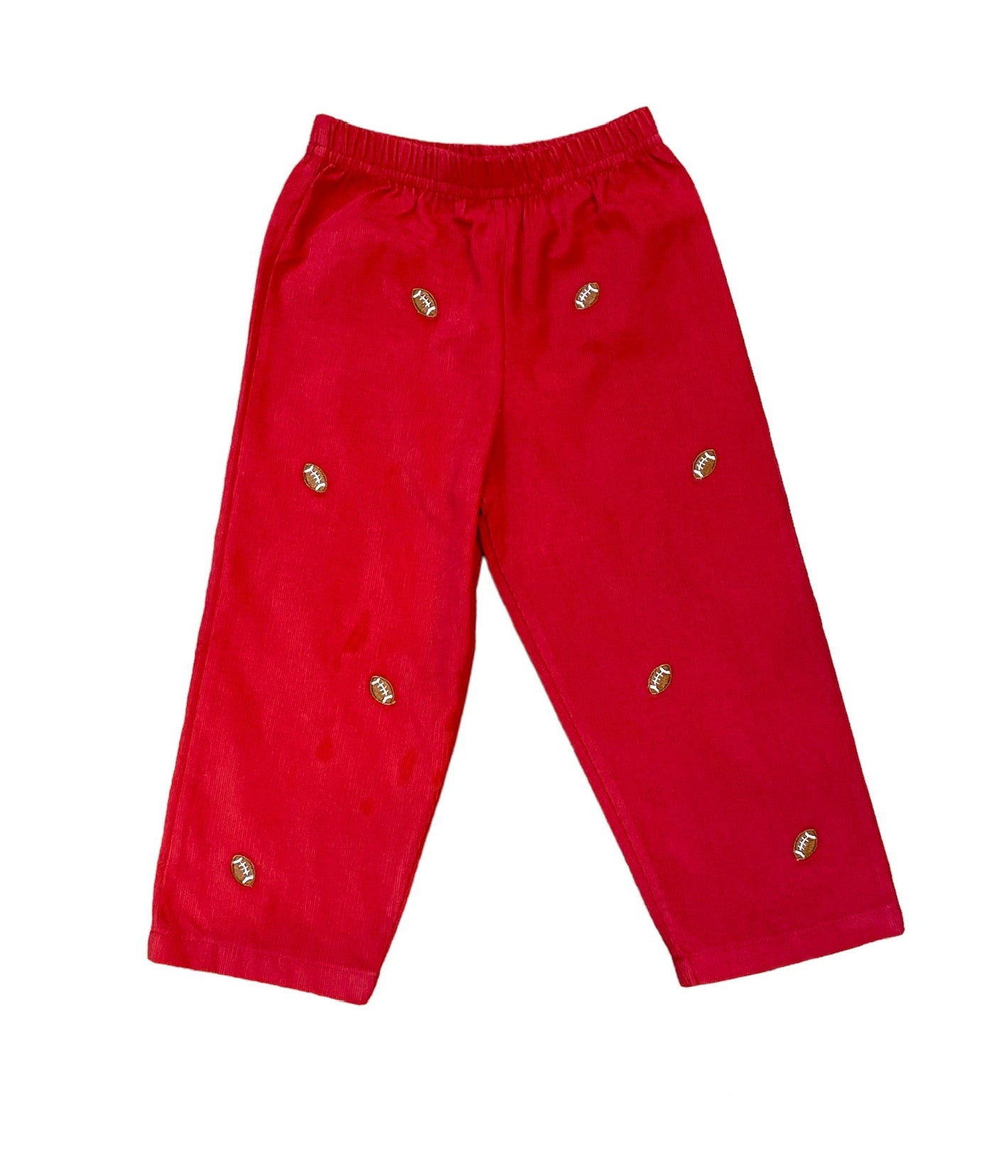 Red Corduroy Football Pants