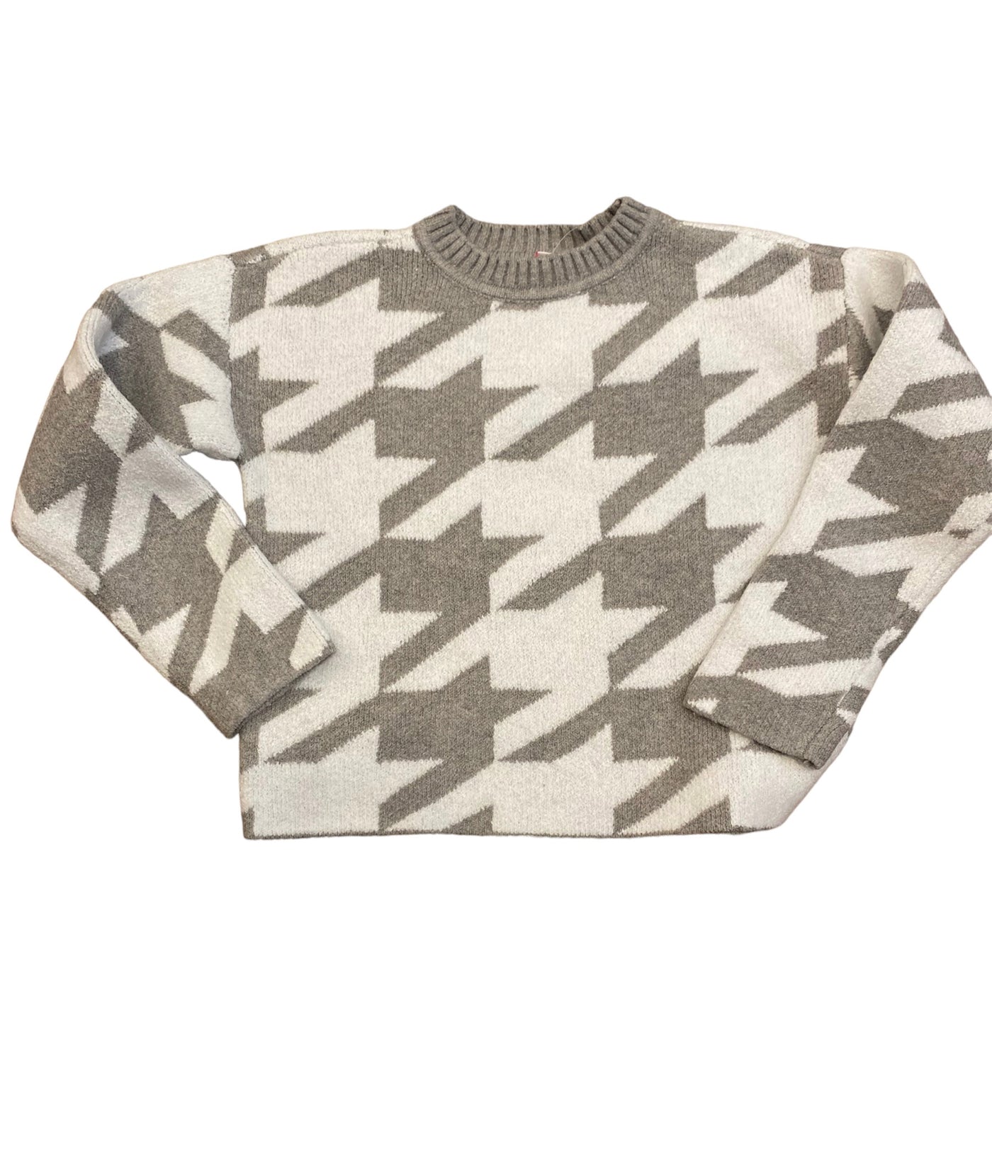 Heather Gray & White Pattered Sweater