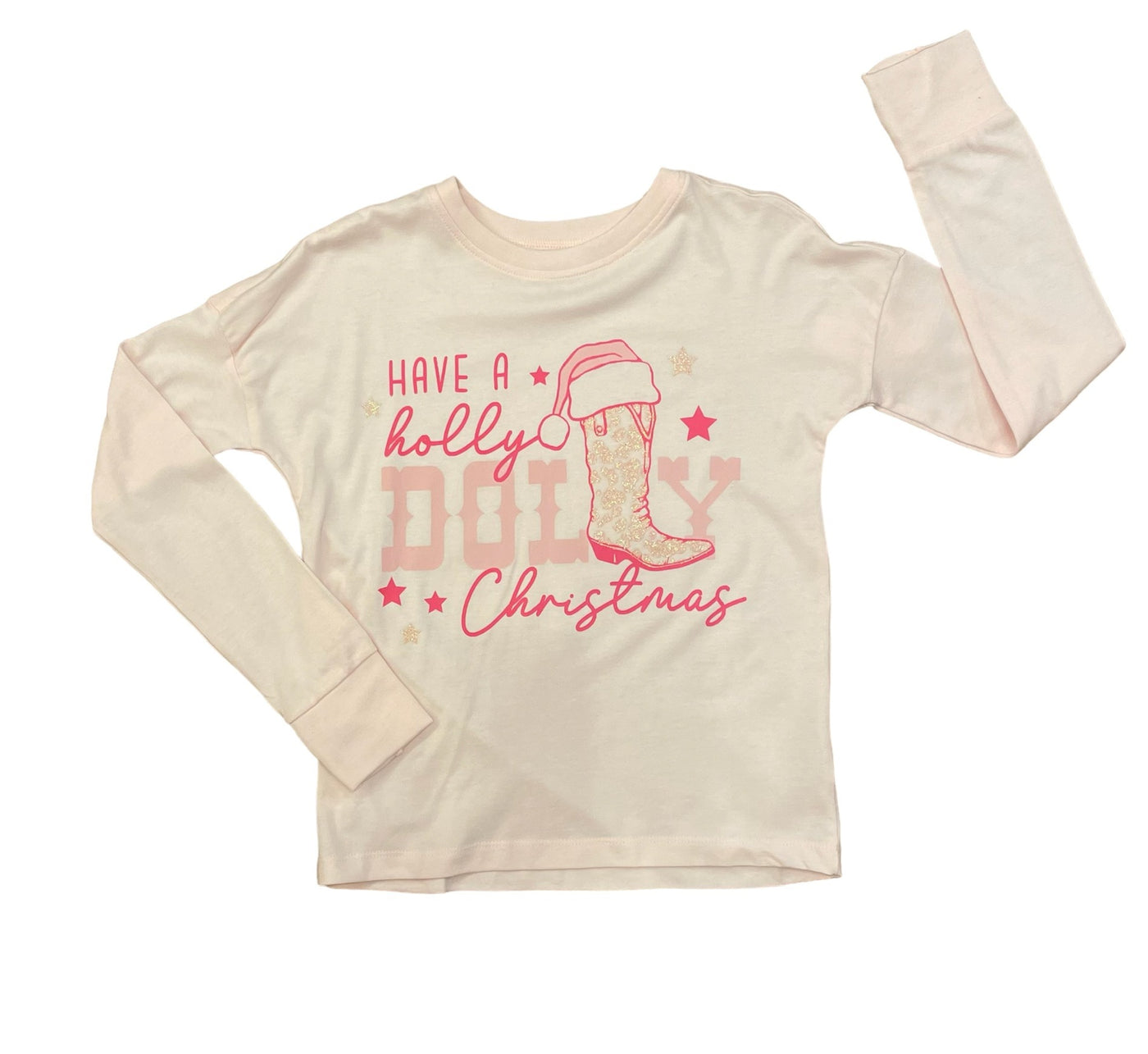 Have A Holly Dolly Christmas Long Sleeve Graphic Tee