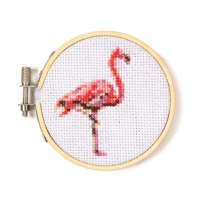 Flamingo Mini Cross Stitch Embroidery Kit