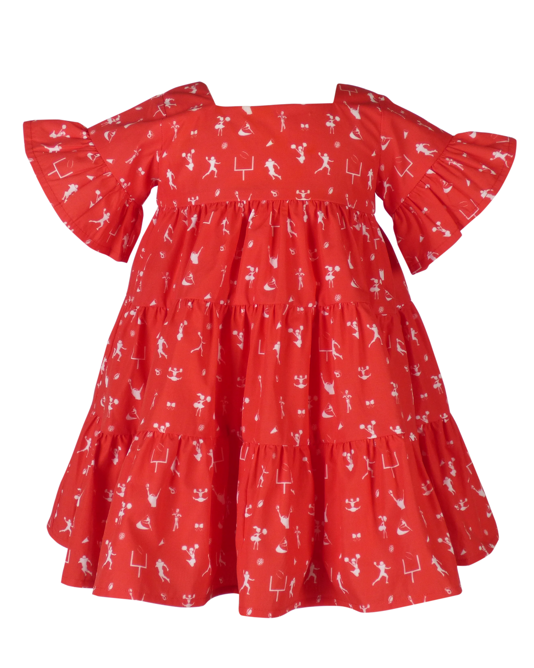Red Game Day Tier Dress – Southern Style