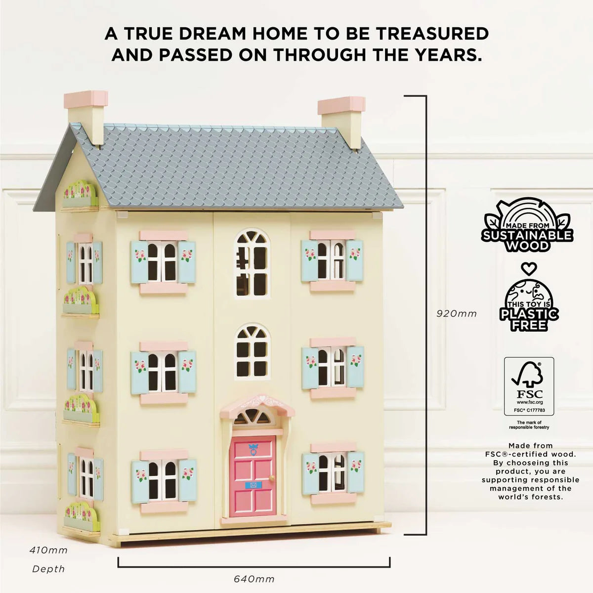 Cherry Tree Hall Wooden Dolls House