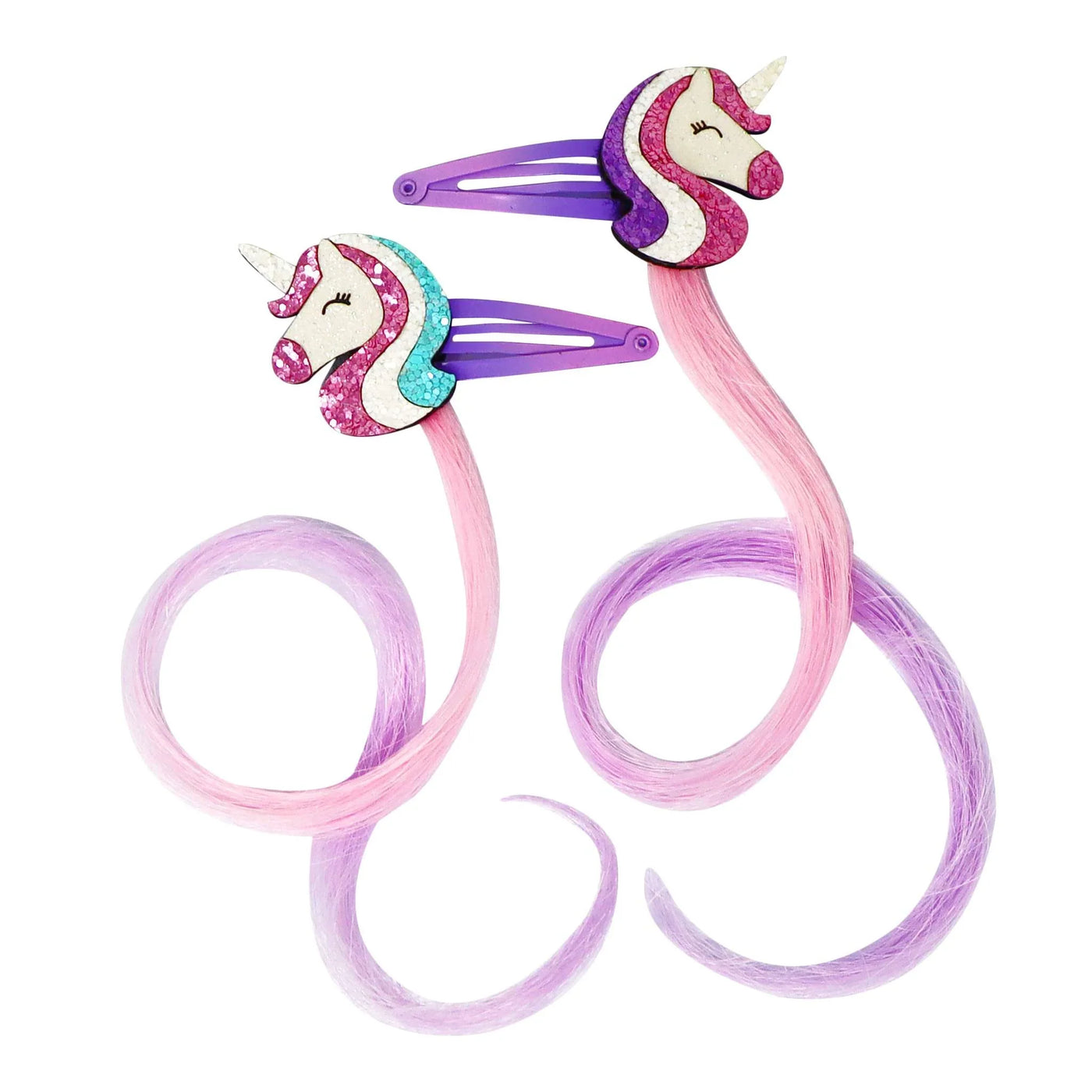 Unicorn Hair Clip with Hair Extension