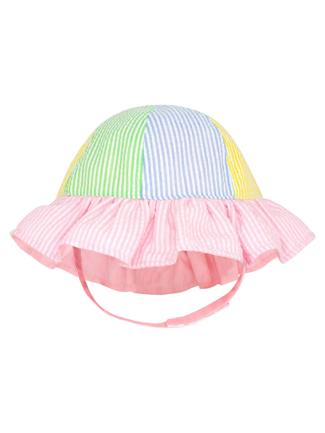 Seersucker Ruffle Brim Sunhat