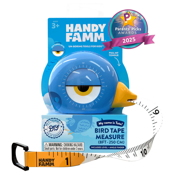 Tape Measure for Kids STEM | Toto the Bird (3-in-1 Tool)