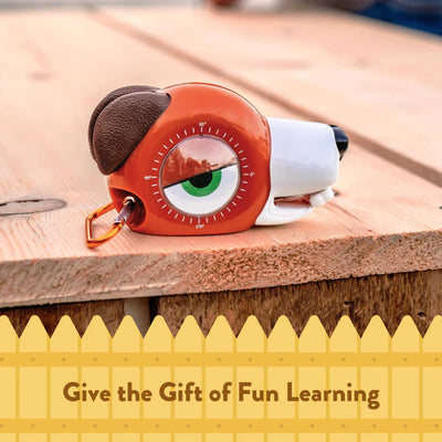 Tape Measure for Kids STEM | Fido the Dog (4-in-1 Tool)