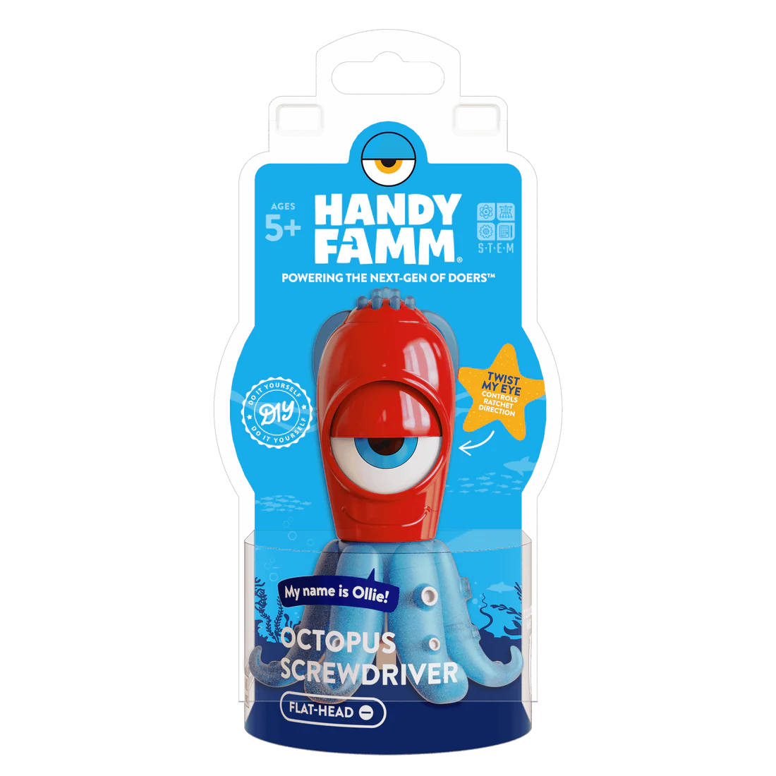 Flat-Head Screwdriver for Kids STEM Ratchet | Ollie the Octopus