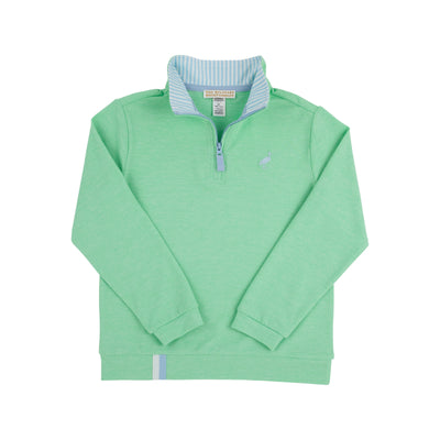 Grace Bay Green with Beale Street Blue Stripe Prepletic Hayword Half Zip