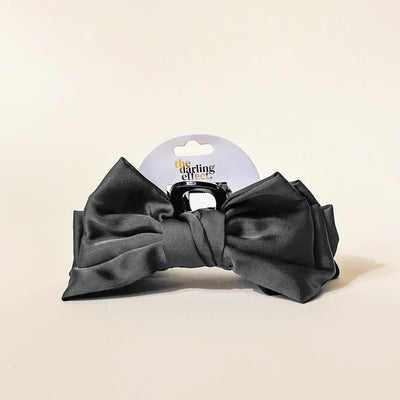 Satin Bow Claw Clip (6 Color Options)