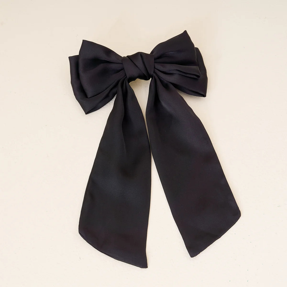 Satin Hair Bow- Black