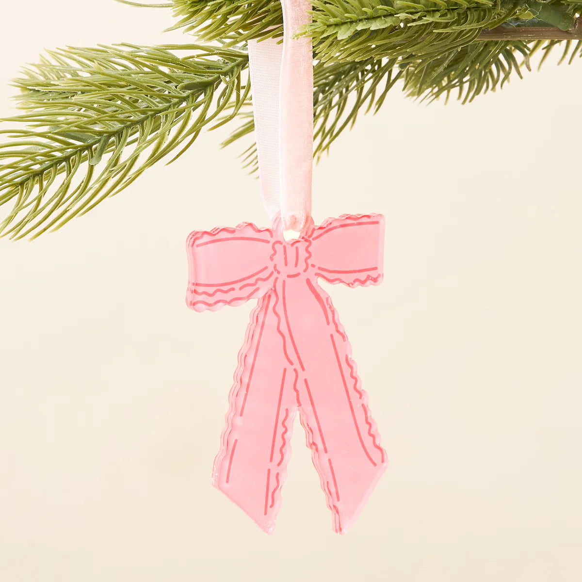 Ruffle Bow Ornament