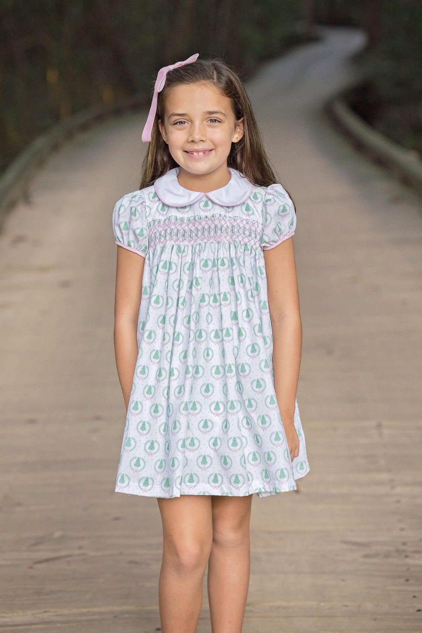 Sutton Smocked Dress- Oh Christmas Tree