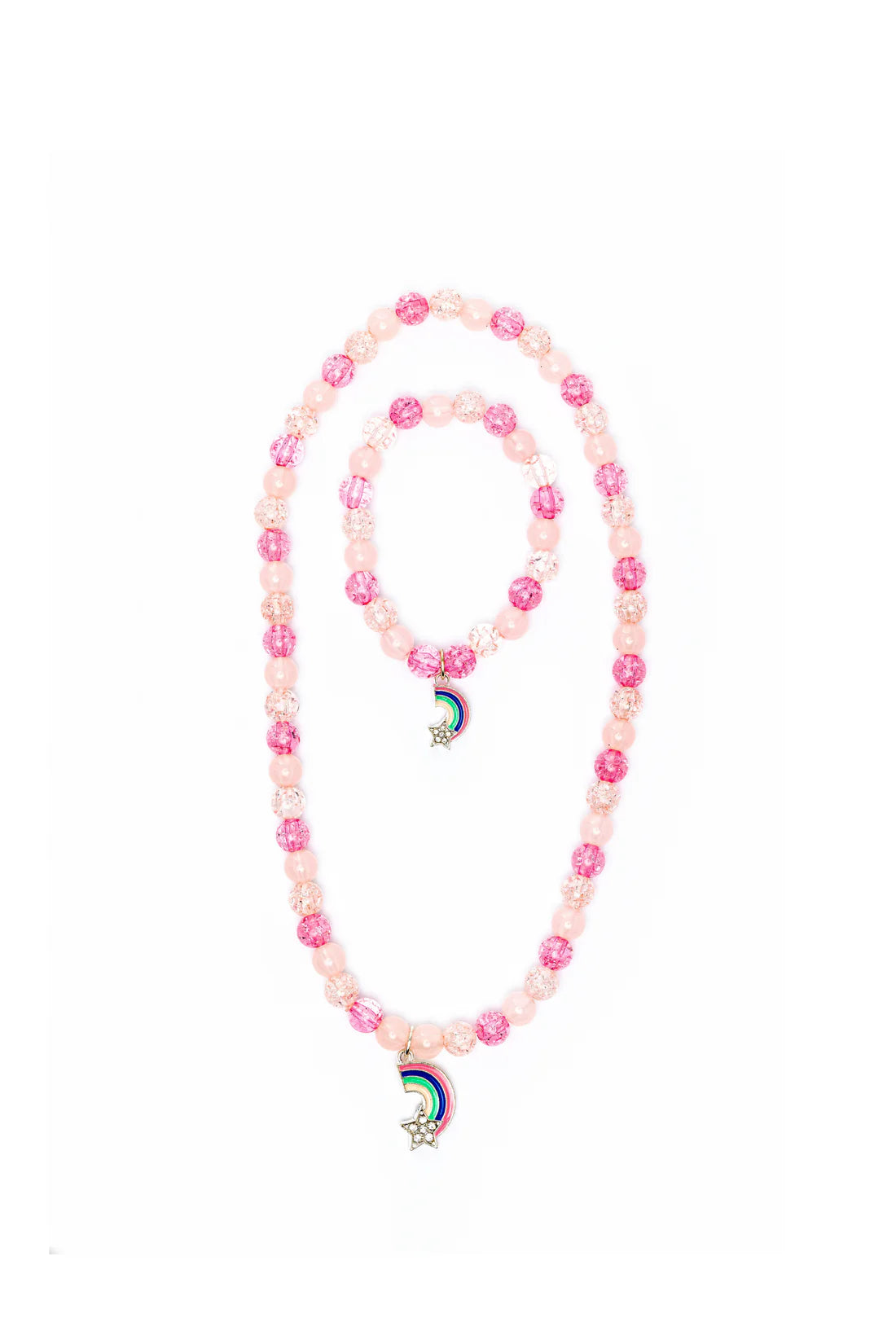 Rainbow Necklace and Bracelet Set