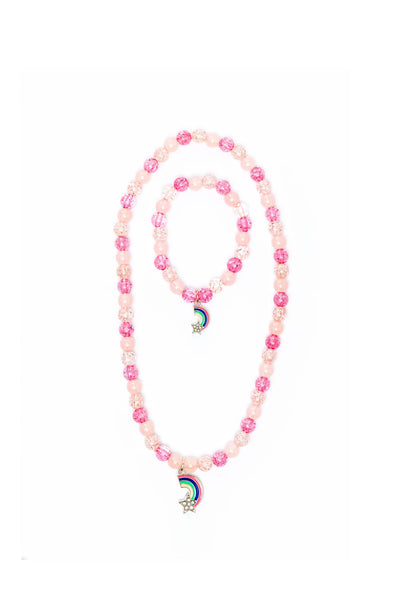 Rainbow Necklace and Bracelet Set