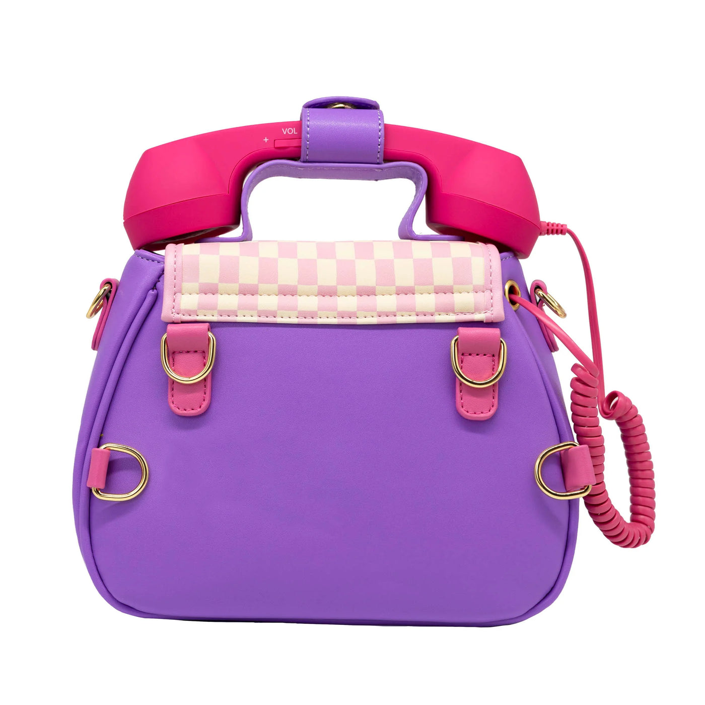 Ring Ring Phone Convertible Handbag- Pastel Checkerboard