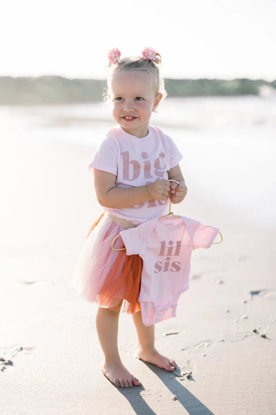 Big Sis Short Sleeve Tee- Ballet