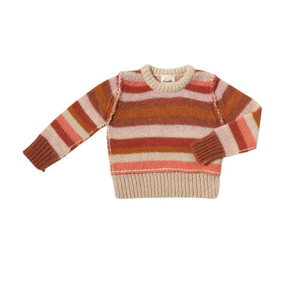 Donna Sweater- Coral Stripe