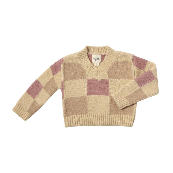 Jackie Sweater- Rose Checker