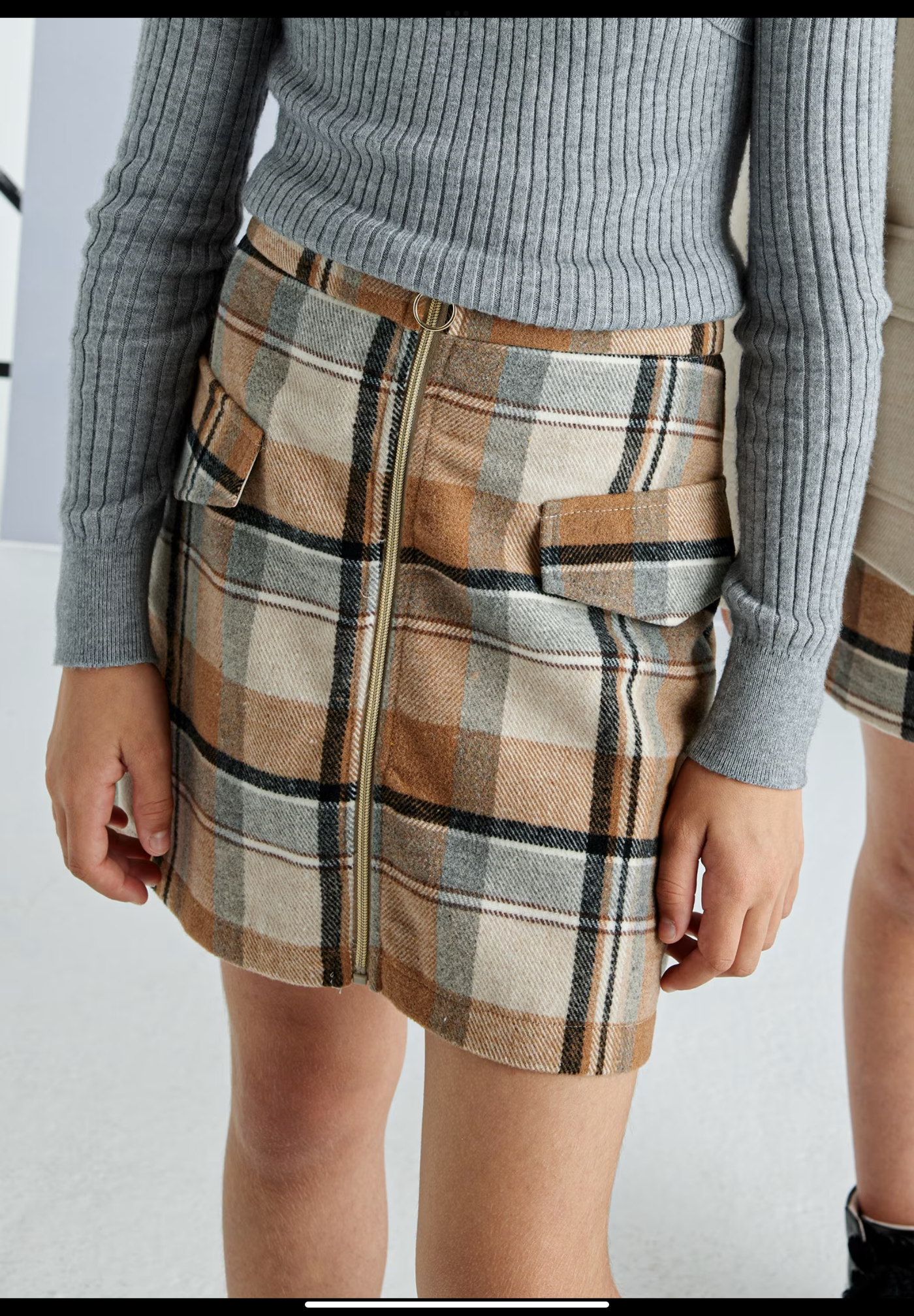 Cinnamon Plaid Skirt