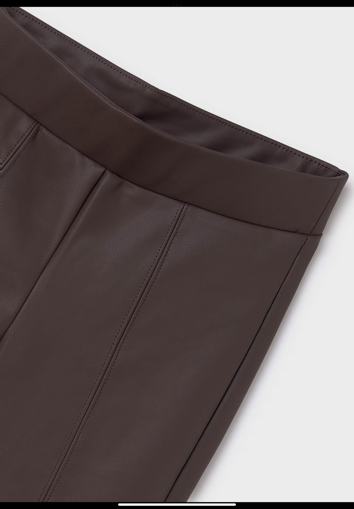 Chocolate Faux Leather Leggings