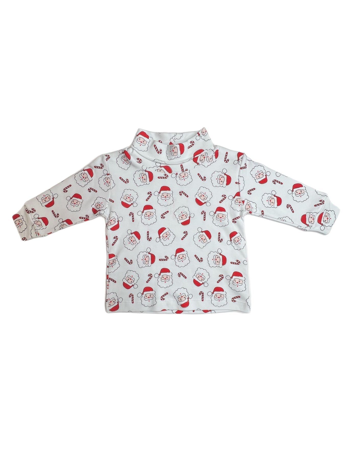 Santa Head Printed Turtleneck