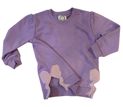 Bow Side Lavender Sweatshirt