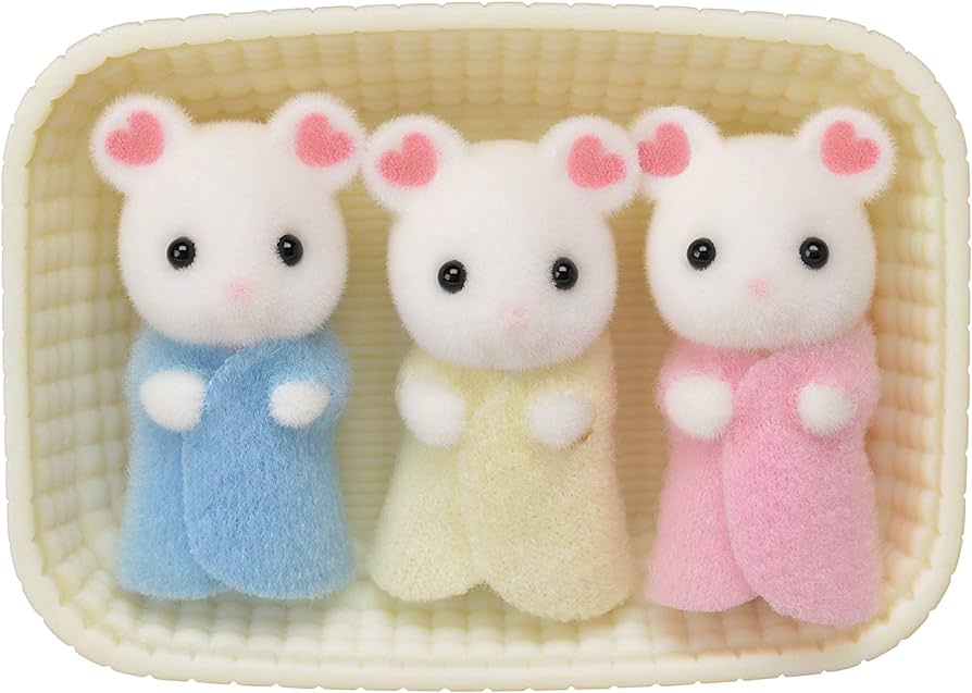 Marshmallow Mouse Triplets