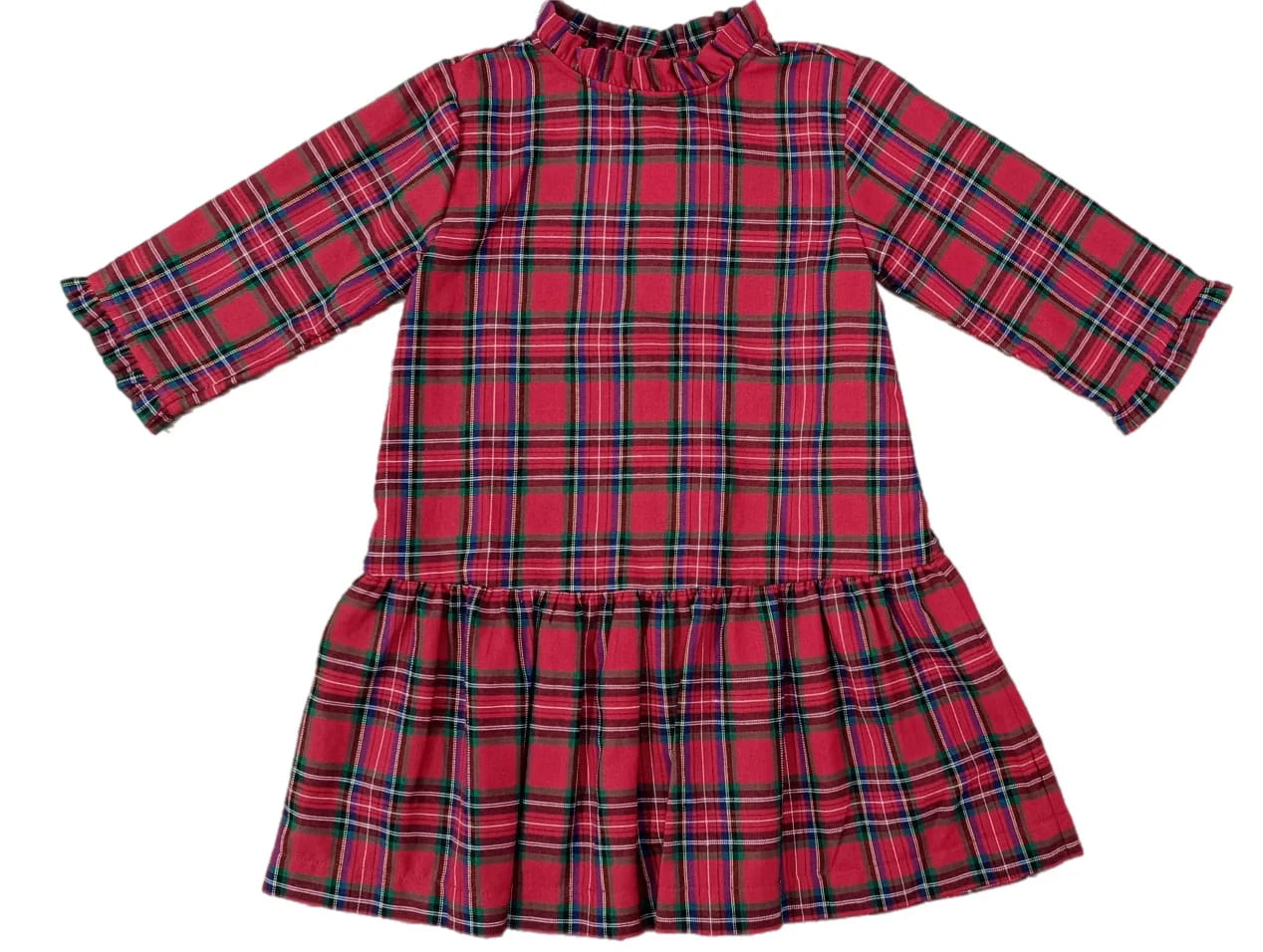 Red Christmas Plaid Penelope Dress