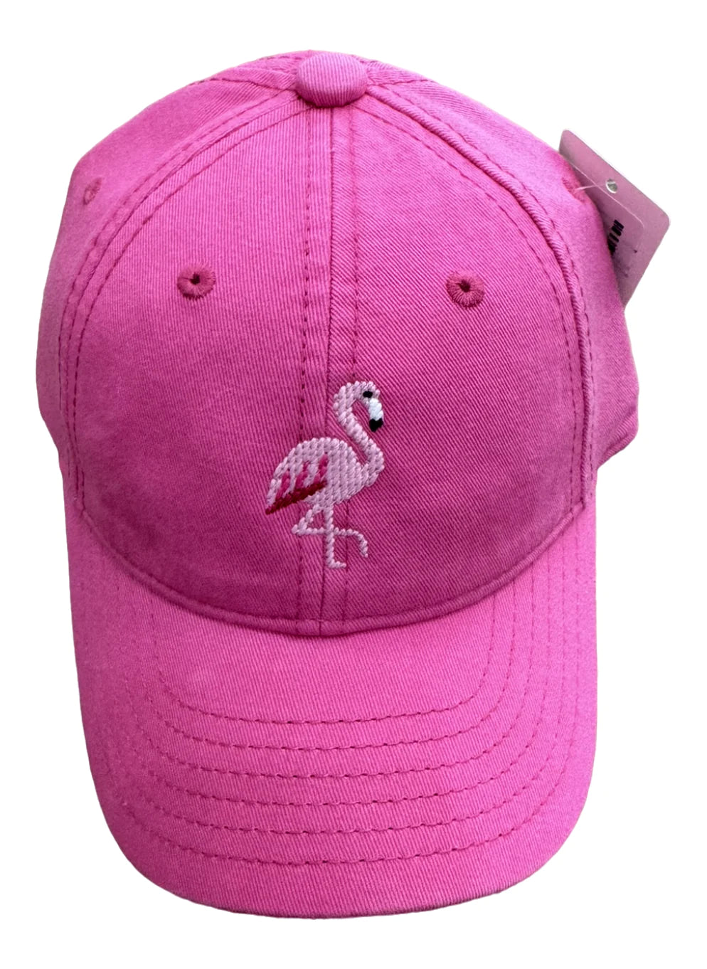 Kids Flamingo on Bright Pink  Baseball Hat