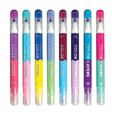 Color Layers Double Ended Layering Markers- Set of 8